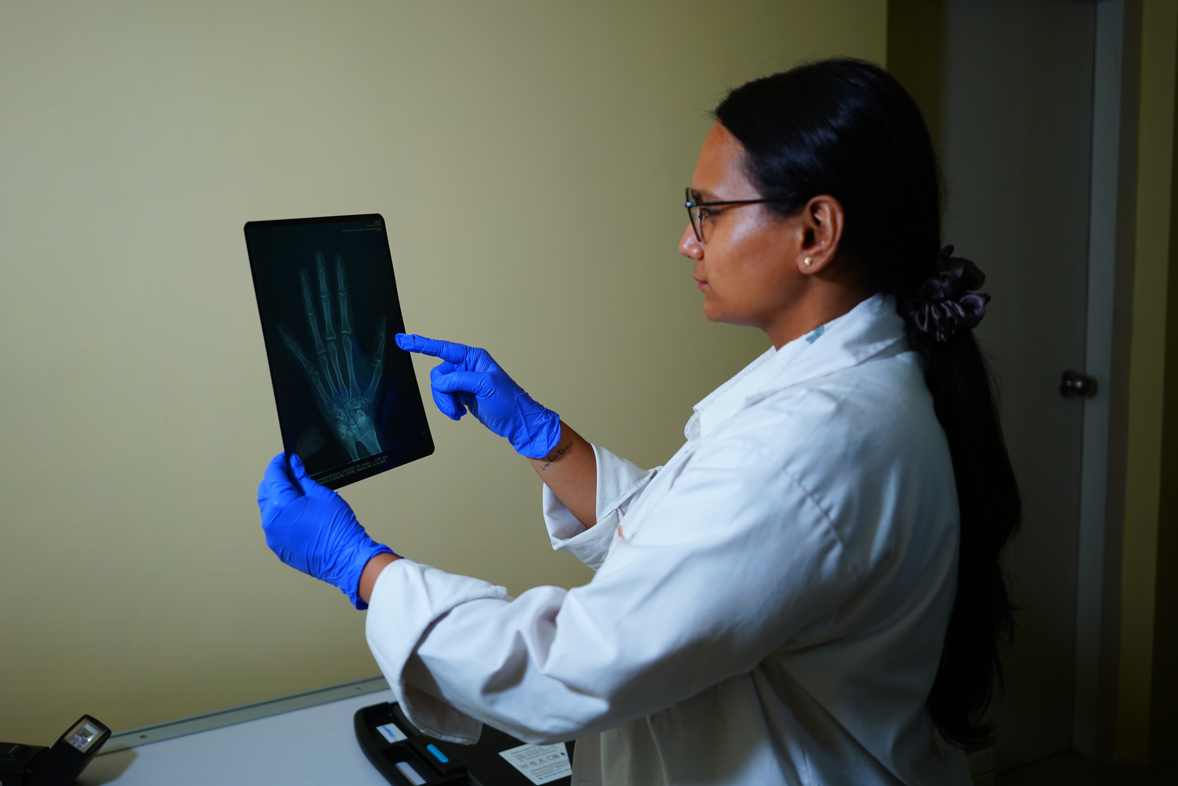 Doctor reviewing an X-ray